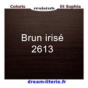 Lit SOPHIA 140x190 Coloris Brun Irisé 2613.