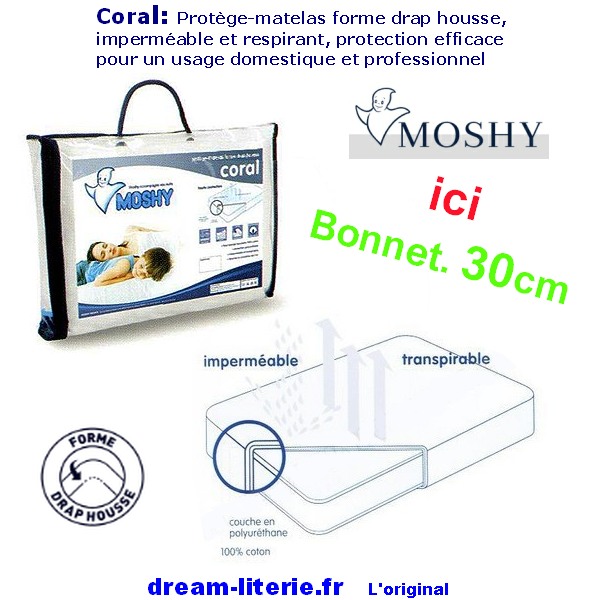 Protège matelas imperméable 30cm de bonnet