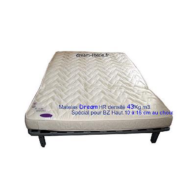 Matelas Dream HR43 Spécial Banquette-lit BZ,épaisseur 10 à 15 cm Av.Cordons.