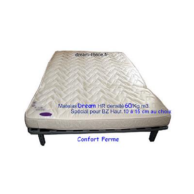 Matelas Dream HR60 Spécial Banquette-lit BZ,épaisseur 10 à 15 cm.