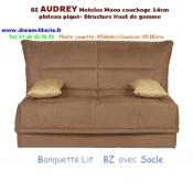 Banquette lit AUDREY BZ avec Socle décor, Super Matelas épaiss.14cm.