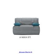 ISABELLE banquette-LIT BZ 140x200, super Matelas SOFACONFORT HD30kg/m3 Haut.15CM.