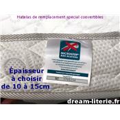 Matelas spécial convertible dream-HR35 de 101 à 120 x 180 à 200cm.