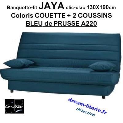 CLIC-CLAC  JAYA, Couchage 130x190CM Mat.SOFAFLEX HD26kg/m3 Haut.11cm.