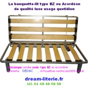 Mecanique LUXE type BZ, Banquette-lit 140x200cm. 