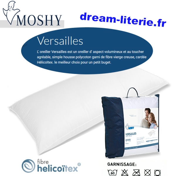 Versailles - Oreiller/Traversin simple housse, Fibre Helicoïtex.