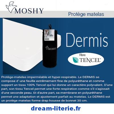 DERMIS Protège-matelas  Imperméable respirable, tissu tricoté Tencel, bonnet. 30CM.