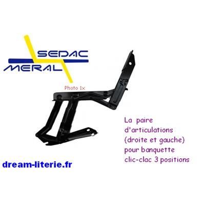 Paire d'articulations de remplacement pour clic-clac 3 positions.