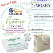 NATURE LYOCELL 4 SAISONS Couettes 150 + 250g/m2 reliables -Fibres 100% lyocell.