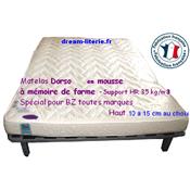 Matelas Dream Visco sur Mousse HR35 Spécial Banquette-lit BZ,épaisseur 10 à 15 cm Av.Cordons..