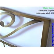 Lit Sophia Finition Laiton Vieilli 411 en 180 x200cm.
