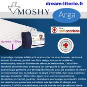 ARGA Protge-Matelas  capitonn respirant, fibre Anti-Acariens, forme drap-housse, rversible - Bonnet 30cm.